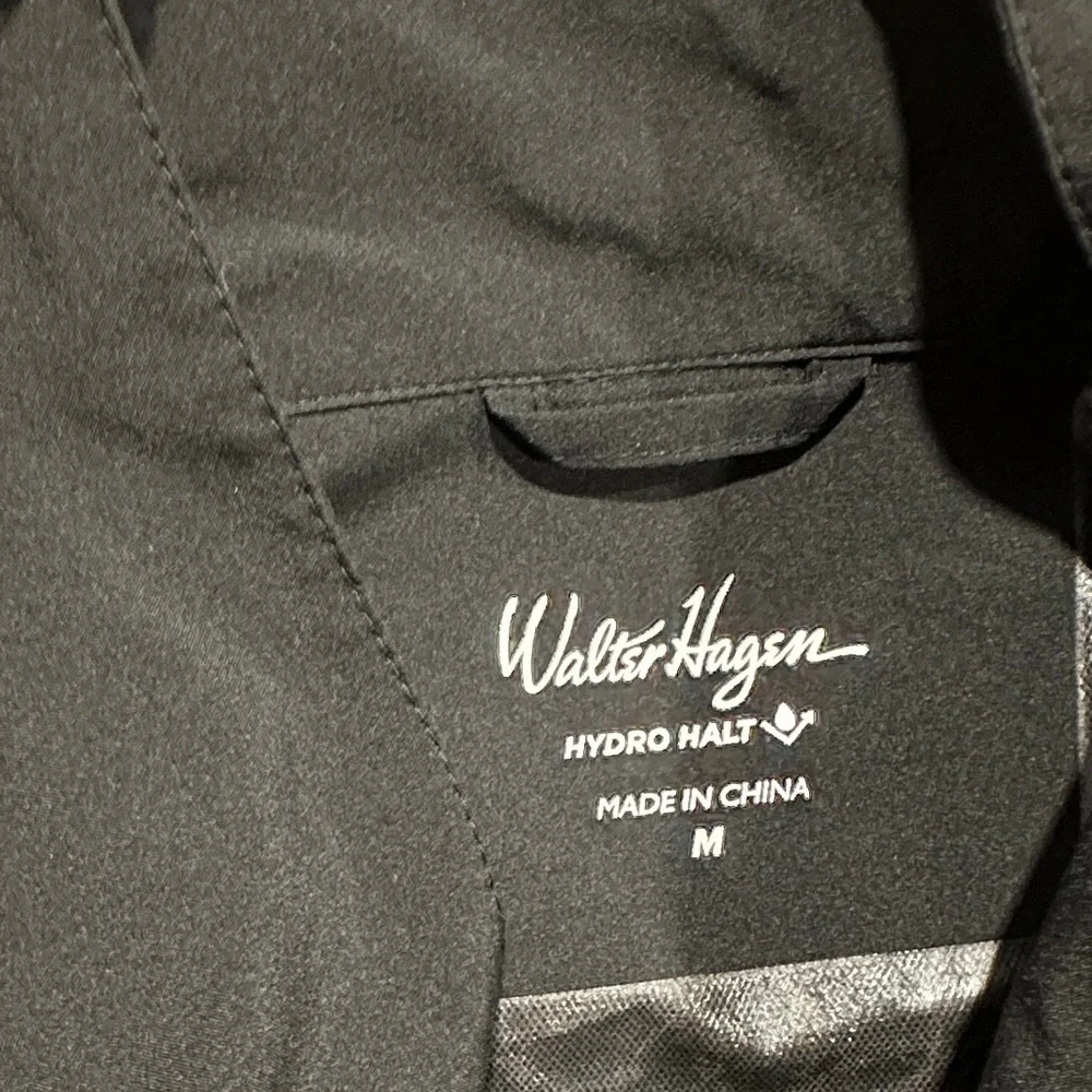 *WALTER HAGEN* Men’s Black Full-Zip Hydro Halt Utility Jacket Size Medium